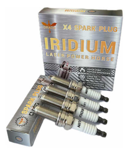 Pack 4 Bujias Iridium Laser Premium Recomendado  Para Honda