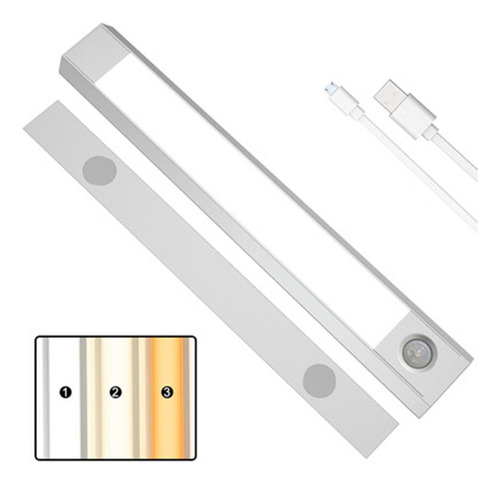 Luz De Gabinete Recargables Por Usb Con Sensor De Movimiento