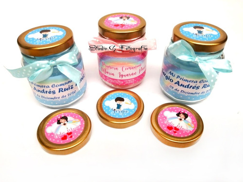 Recordatorio Vela Vidrio Baby Shower Personaliza Con Aroma