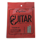 Set De Cuerdas Orphee Tx620-p P/guitarra Acústica, 6 Pzs.