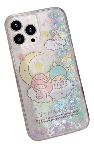 Fundas Para iPhone Sanrio Little Twin Star Quicksand Glitter