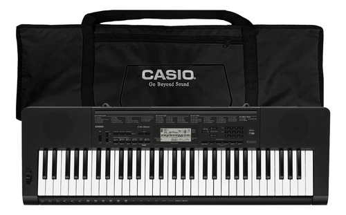 Kit Teclado Casio Musical Digital Ctk3500 5/8 Com Capa Preta