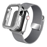 Correa De Acero +case Protector Para Apple Watch Smart Watch