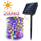 Cadena Solar Cobre Luz Colorido Hada Navidad Luz 20m