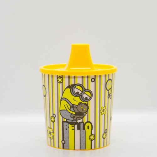 Taza Plástica Con Tapa Pico Para Bebe Minions