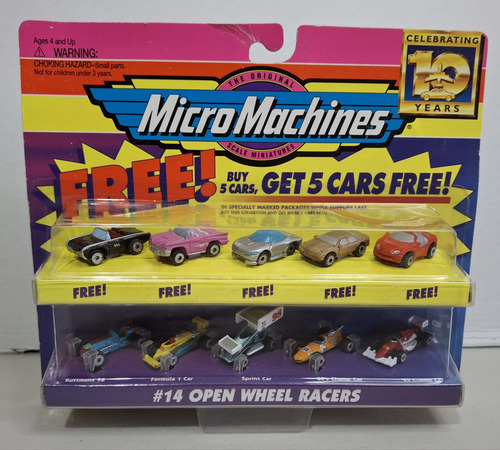 Micromachines Galoob 14 Open Wheel Racers Celebrating 10 Yea