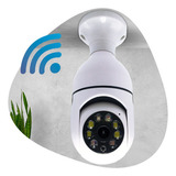 Camera Ip Wifi Lampada Bocal Cor Branca + Cartao De Memoria