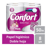 Papel Higiénico Confort Mega 8 Un 50 Metros