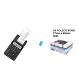 Sumadora Casio 12 Digitos C/impresor Hr-10rc+24rollos Bond !