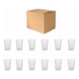 Pack 12 Vaso Facetado 400ml Vidrio Durax Simil Nadir