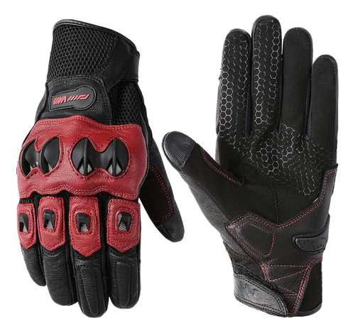 Guantes De Moto Knight De Piel Auténtica Retro Ri