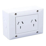 Caja Exterior Cambre 4264 Toma Doble 6997 10 Amp Blanco 