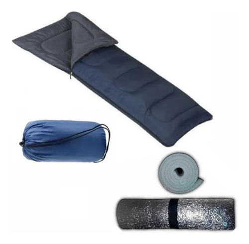 Combo Bolsa Dormir Térmica + Aislante Ideal Para Campamento