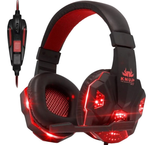 Fone De Ouvido Led Gamer Knup Kp-397