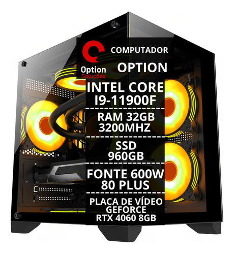 Pc Gamer Option Intel I9 11900f 32gb Rtx 4060 8gb Ssd 960gb