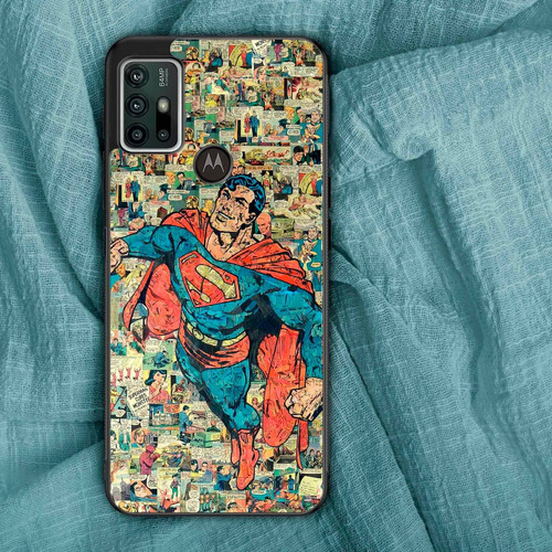 Funda Tpu Motorola Superman Vintage Comic Todos Los Modelos