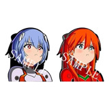 Sticker 3d Movimiento Anime Evangelion Rei Asuka Waifus Eva