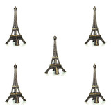 Pack X5 Torre Eiffel 18 Cm Adorno De Metal Souvenir Paris