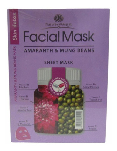 Mascarilla Facial Nutritivas De Vitaminas  Pack 60 Surtida  