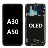 Tela Frontal Lcd Display Aro Para Samsung A30 A50 Oled