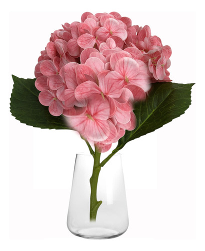 1 Hortensia Flor Artificial Realista Decorativa Seda Hermosa