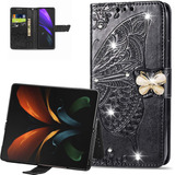 Funda Tipo Cartera Para Samsung Galaxy Z Fold 2 5g Butterfg1