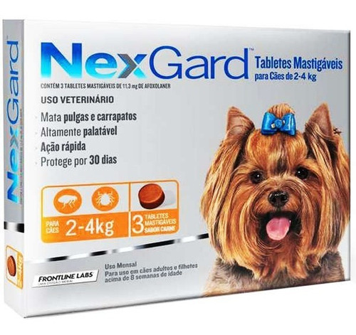 3 Tabletes Nexgard 2 A 4 Kg Antipulgas E Carrapatos Lacrado