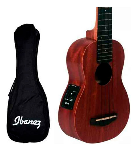 Ukelele Soprano Electroacustico Ibanez Uks10e Caoba + Funda