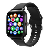 Smartwatch Reloj Inteligente Deportivo Linkon Android Ios Color De La Malla Negro