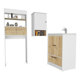 Mueble  Lavama + Mueble Optimi + Mueble Boti - Blanco/duna