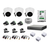 Cctv Kit 3 Camaras De Seguridad Dahua Hd 720p + Dvr +dd500gb