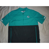 E Buzo Rompeviento Nike Nfl Miami Dolphins Dri Fit Talle M 