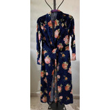 Kimono Terciopelo Flores Talla Chica - Limpia De Closet M