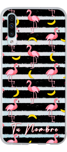 Funda Para Galaxy Flamingos Personalizada Con Tu Nombre