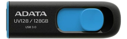 Memoria Flash Adata Uv128 Usb 3.2 128 Gb Deslizable Plástico