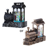 Farol De Decoración Navideña De Tren Pequeño - Plata Antigua