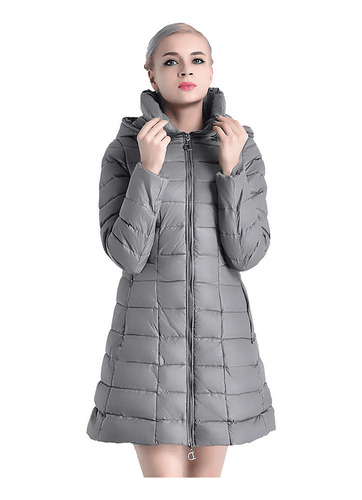 Chaqueta Parka Mujer Impermeable Ymoss Somara Gris