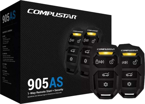 Compustar Cs905-as Alarma Todo En Uno De 4 Botones De 1 Vía 