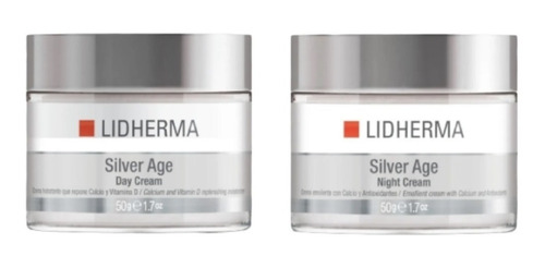 Lidherma Kit Silver Age Day + Night Facial Vitamina D Calcio