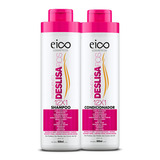 Kit Eico Shampoo+condicionador Deslisa Fios 800ml