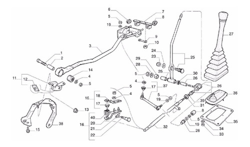 Kit Reparacin Selectora Cambio Fiat Duna Uno 1993 Foto 2