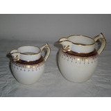 Antigua Lecherita Y Jarrita Porcelana Inglesa Spode Copeland