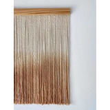 Tapiz Macrame 80x70cm Crudo Beige Degrade Teñido