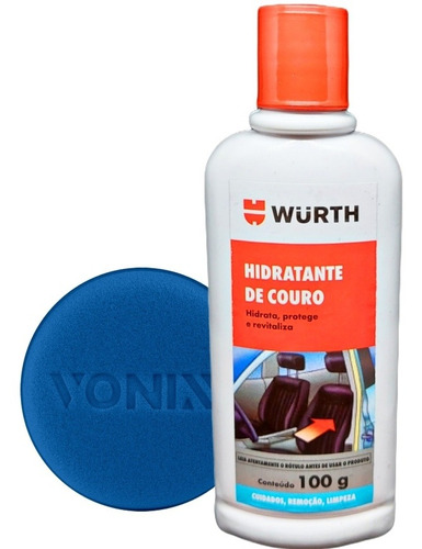 Hidratante De Couro Wurth 100ml Automotivo + Aplicador 