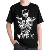 Remeras Wolverine Niños Logo Logan Comic Superheroe X Men