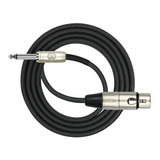 Cable Para Microfono Xlr Hembra A Plug 6.3mm 24 Awg - 6 Mts 