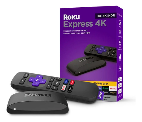 Roku Express 4k Streaming 16gb Memória Ram Séries E Filmes