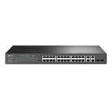 Switch Tp-link Tl-sl2428p 24 Puertos 100mbps Poe+ 2 Sfp Rack