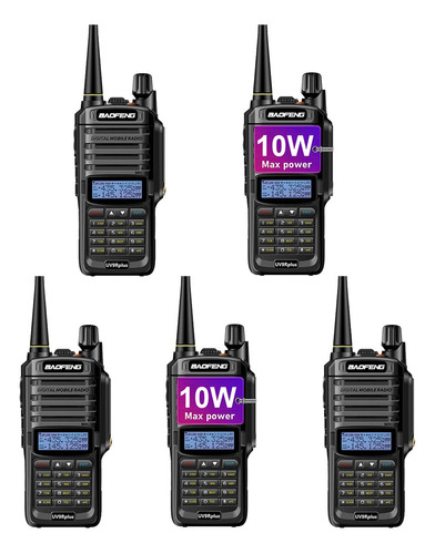 5 Radio Baofeng Uv-9r Plus Walkie Talkies Doble Banda,10w