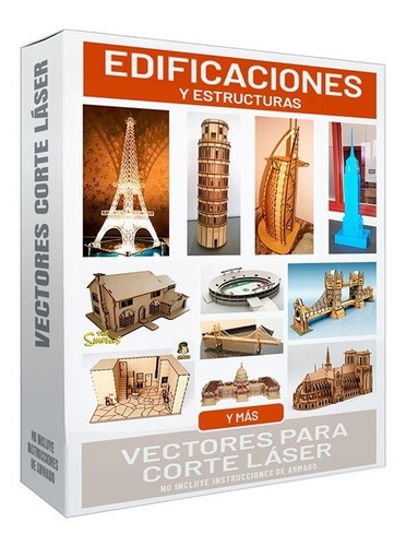 Pack Archivos Vectores Corte Láser Edificaciones Estructuras